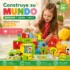 Niña jugando con bloques de madera educativos Montessori de 100 piezas