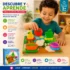 Rompecabezas Montessori de frutas de madera para niños