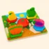 Puzzle de frutas Montessori con piezas grandes de madera