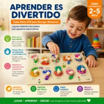 Rompecabezas Montessori de números de madera con piezas de encaje para niños pequeño